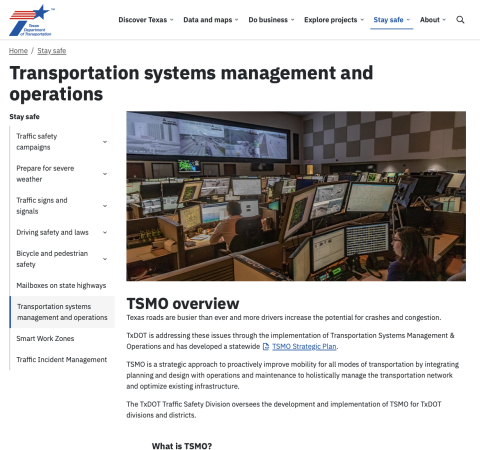 Texas DOT Statewide TSMO Strategic Plan and District Program Plans