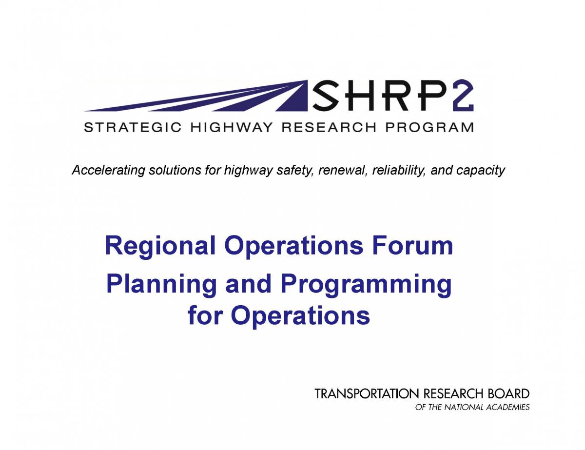 Planning and Programming for Operations | National Operations Center of ...